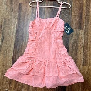 Art Class Coral Textured Dress